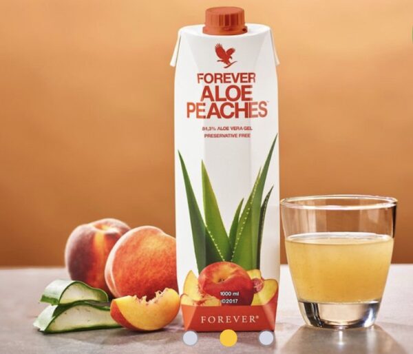 Forever Aloe Peaches™ – Aloe Vera mit Pfirsichgeschmack und reich an Ballaststoffen  
